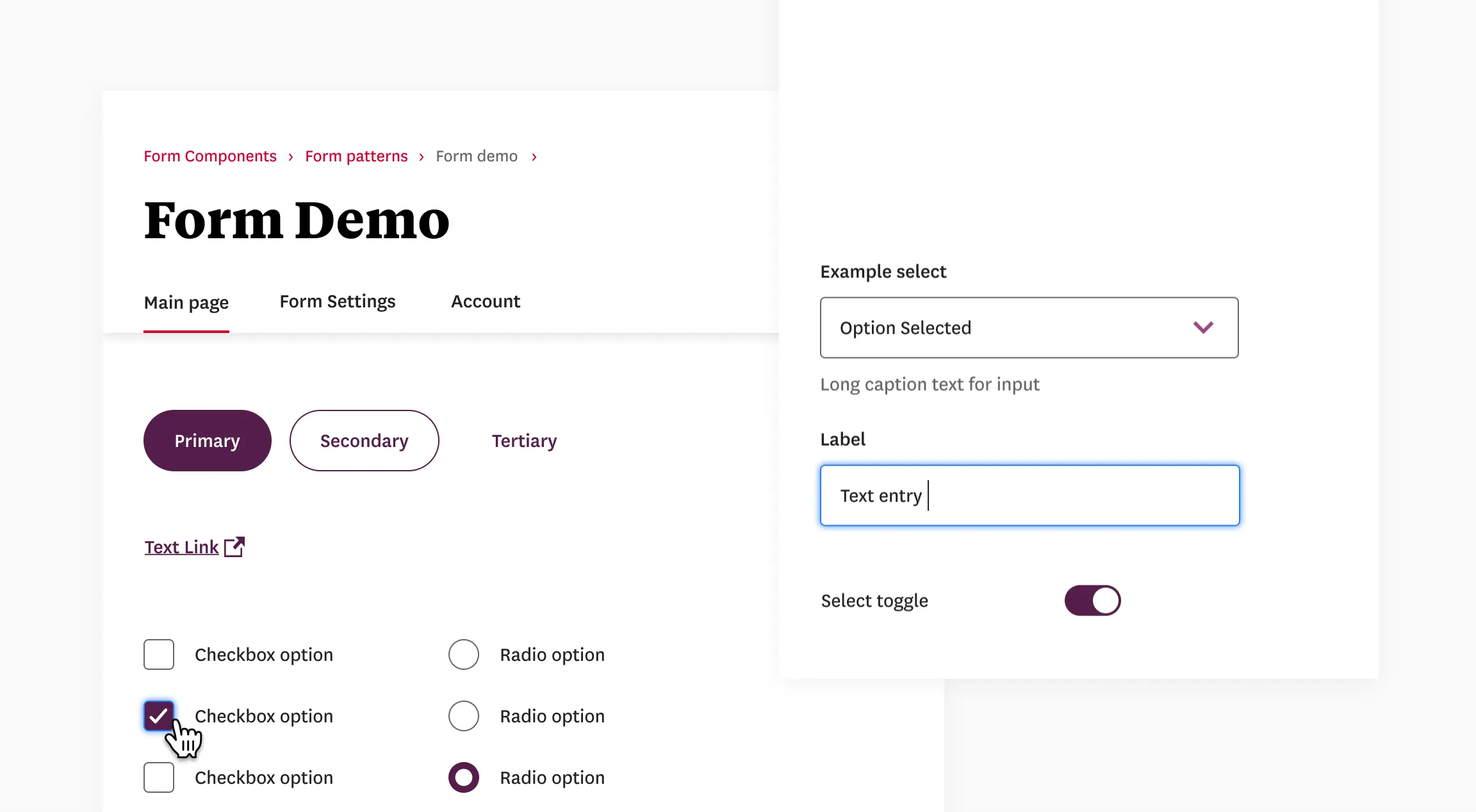 Westpac form components demo